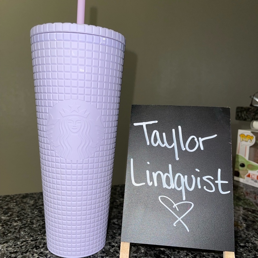 Purple Lilac Grid Starbucks Tumbler💜